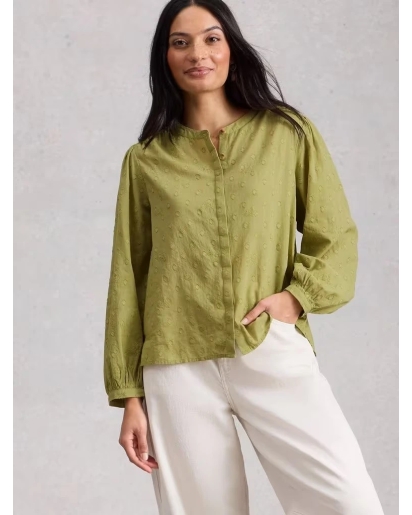 WHITE STUFF White Stuff Lana top mid green