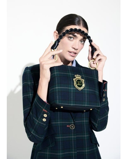 LOLA CASADEMUNT Lola Casademunt Plaid fabric checked woven bag
