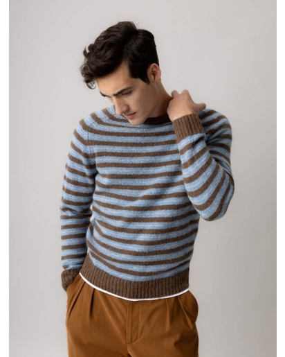 MOS MOSH GALLERY Mos Mosh Gallery Carlos stripe crew neck knit