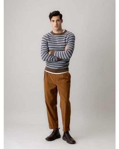 MOS MOSH GALLERY Mos Mosh Gallery Carlos stripe crew neck knit